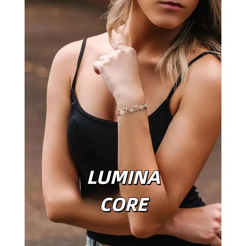 Luminacore Women's Gold/Silver/Rose Gold Pure Copper Bracelet, Pure Copper Magnetic Bracelet with 3500 Gauss Effective Magnets