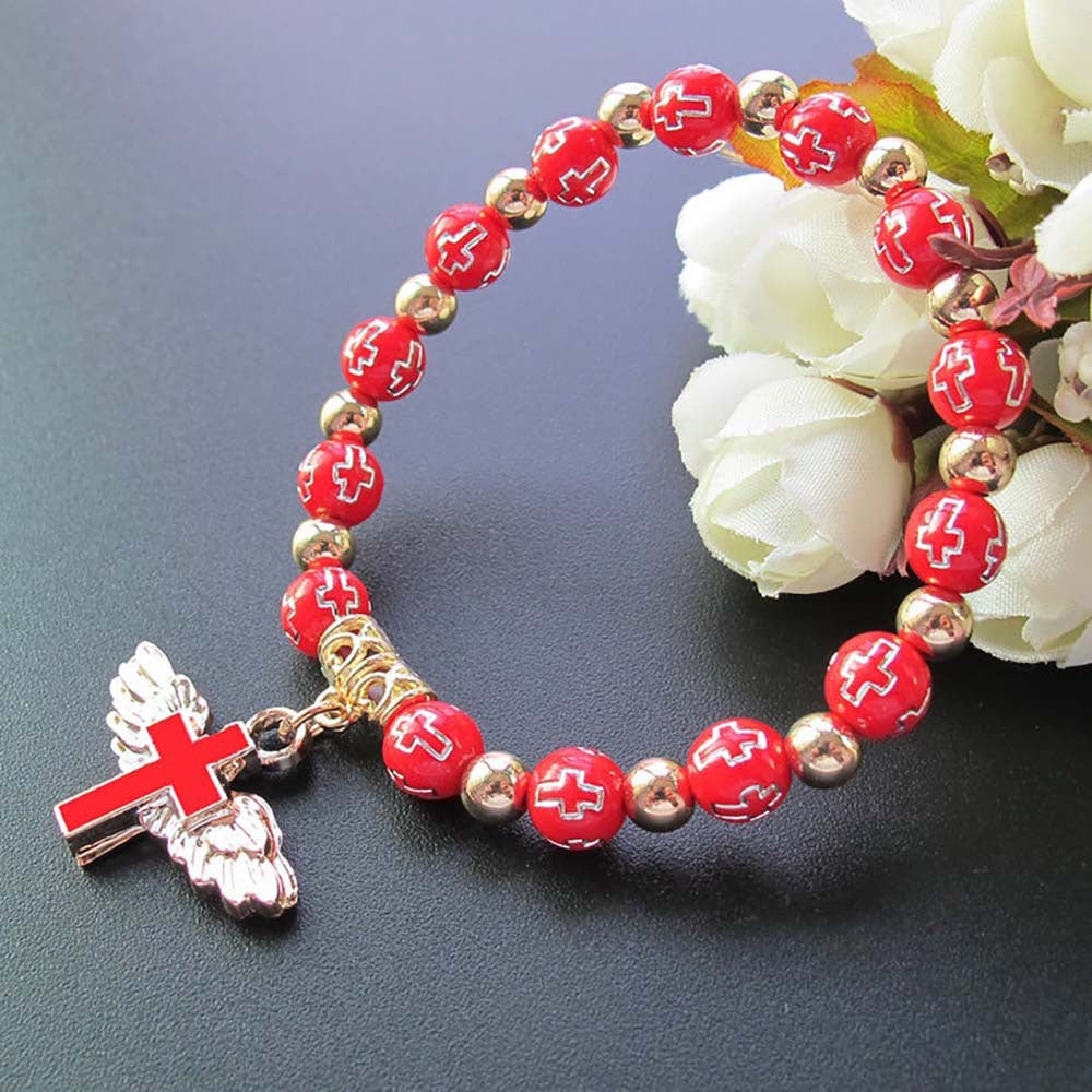 Unisex Angel Cross Bracelet – Elegant and Meaningful Design