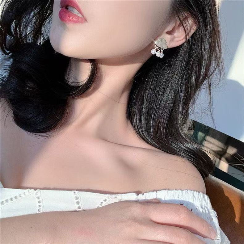 Gold and Silver Cloud 10-15mm Freshwater Pearl Fashion Drop Earrings – Gift Idea