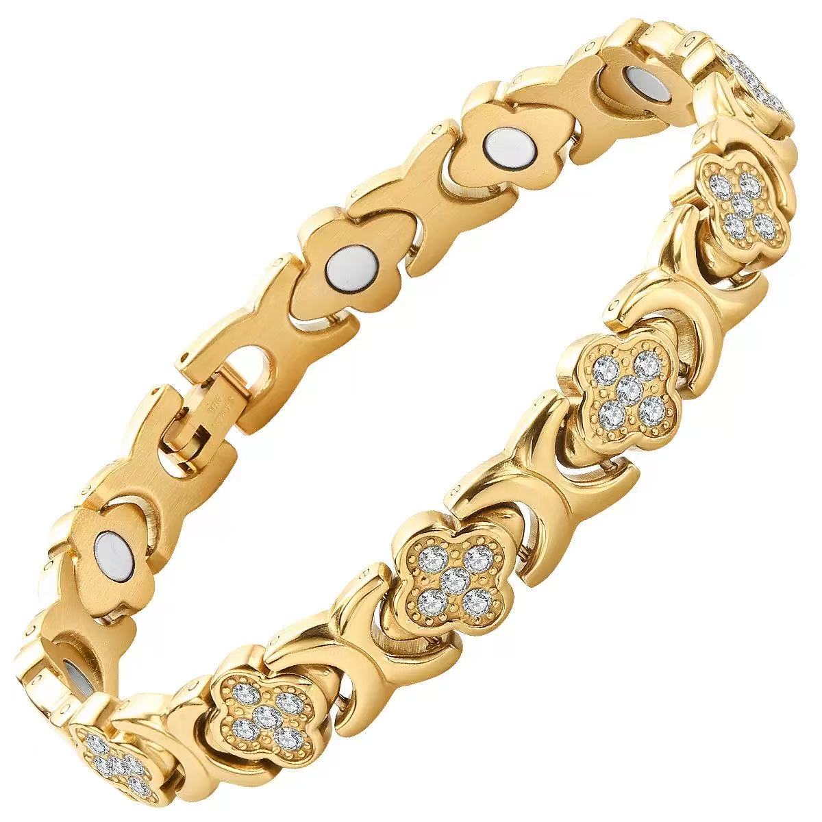 Luminacore Women's Gold/Silver/Rose Gold Pure Copper Bracelet, Pure Copper Magnetic Bracelet with 3500 Gauss Effective Magnets