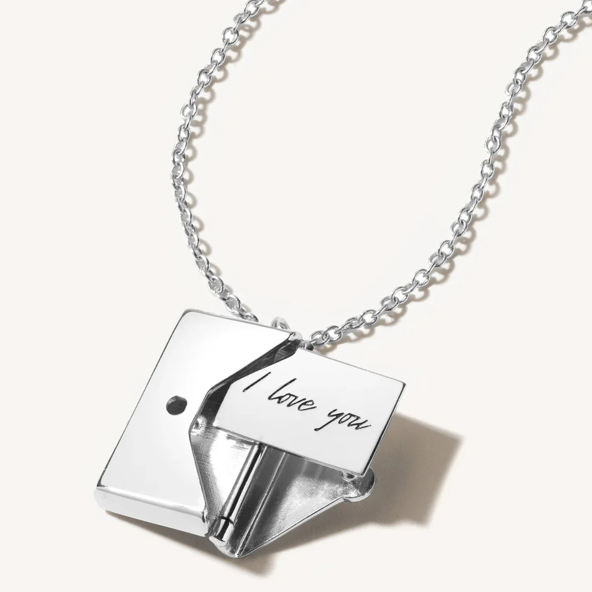 LOVE Letter Pendant Necklace – Couple's Symbol of Love, Available in Gold or Silver