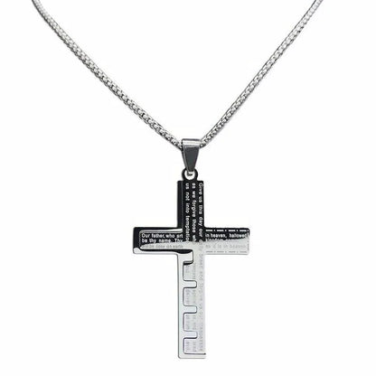 Personalized Cross Pendant Necklace – Choose Gold, White, or Black, Stylish and Versatile