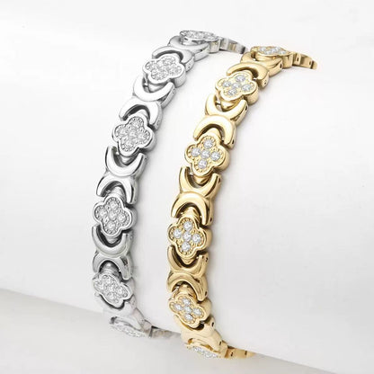 Luminacore Women's Gold/Silver/Rose Gold Pure Copper Bracelet, Pure Copper Magnetic Bracelet with 3500 Gauss Effective Magnets