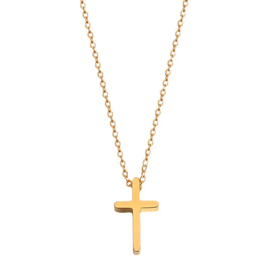 Minimalist Gold Cross Pendant Necklace – Perfect for Any Outfit