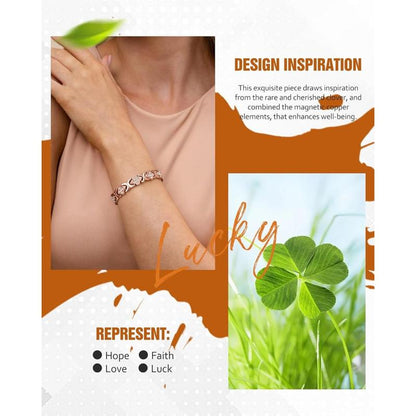 Luminacore Women's Gold/Silver/Rose Gold Pure Copper Bracelet, Pure Copper Magnetic Bracelet with 3500 Gauss Effective Magnets