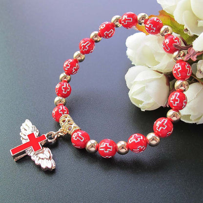 Unisex Angel Cross Bracelet – Elegant and Meaningful Design
