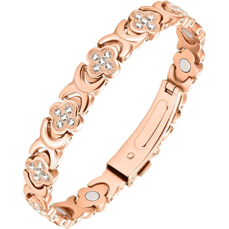 Luminacore Women's Gold/Silver/Rose Gold Pure Copper Bracelet, Pure Copper Magnetic Bracelet with 3500 Gauss Effective Magnets