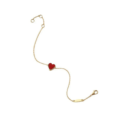 Gold Ruby Heart Fashion Bracelet – A Romantic Gift