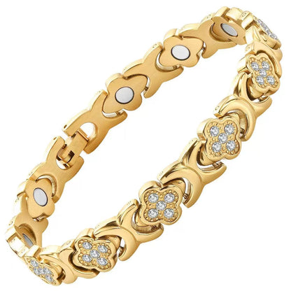 Luminacore Women's Gold/Silver/Rose Gold Pure Copper Bracelet, Pure Copper Magnetic Bracelet with 3500 Gauss Effective Magnets